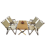 ZUN Multi-Function Foldable and Portable Dining Set, 1 Dining Table & 4 
Folding Chairs, Indoor and 24892457