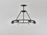 23.62'' Modern 6-Light Black Wagon Wheel Chandelier With Light For Bedroom Bathroom,Living W5008P468517