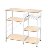 3-Tier Kitchen Baker's Rack Utility Microwave Oven Stand Storage Cart Workstation Shelf White Oak 16779105