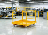 Forklift Safety Cage 36x36 Inch, Folding Work Platform with Lockable Swivel Wheels, Drain Hole & 67022512