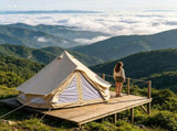 4m 4-6 Person 4 Season Waterproof Cotton Canvas Yurt Camping Tent with Galvanized Steel Frame 06933628
