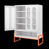Modern minimalist double door shoe with adjustable mesh doors and high foot hollow storage W1247P257581
