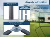 10X10X10FT Golf Practice Net Cage w/ Metal Frame Hitting Net Kit Indoor Outdoor 99880895
