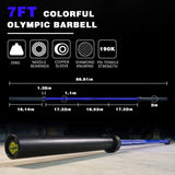 Barbell Bar Plates 7.2Ft Solid Iron Fitness Weightlifting 55814338