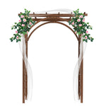 ZUN Beautiful And Practical Garden Arch Dark Brown 44417823