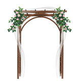 ZUN Beautiful And Practical Garden Arch Dark Brown 44417823