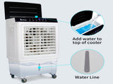-3 in 1 Portable Evaporative Cooler,Indoor,Outdoor,2353CFM Personal Air Cooler with remote ,7.93 Gal 28339062