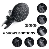Classic High Pressure Single Handle 6-Spray Patterns Rain shower Head with Handheld Shower W121942870