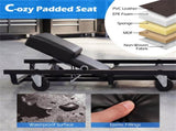 4 Level Adjustable Backrest Mechanic Rolling Creeper, Heavy Duty 6 Swivel Casters Garage Repair Cart 73736907