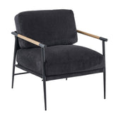 Leisure chair lounge chair velvet Black color W1805106270