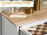 Kitchen Tilt Out Trash Bin Cabinet Free Standing Recycling Cabinet Trash Can Holder With Drawer, 77194873