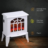 ZUN 750W/1500W 18 inch Electric Fireplace Heater-white （Prohibited by WalMart） 07595653