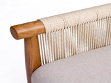 Accent Chair, Solid Hardwood Frame with Hand-Woven Paper Rope Arm, Mid-Century Modern Armchair with W5599P574869