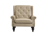 Wood Frame Armchair, Modern Accent Chair Lounge Chair with Sturdy Wood Legs for Living Room Bedroom 48781286