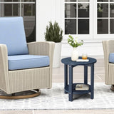 2-Tier Side Table, HDPE Adirondack Table Patio Side Table, Weather Resistant End Table Small 29060460