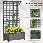 ZUN Wood Planter with Trellis for Vine Climbing （Prohibited by WalMart） 62491236