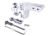 Adjustable 6" Drop/Rise Trailer Hitch Fits 2.5" Receiver Replaceable Tri Balls 98989252