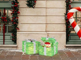12in Motorized Pop-up Gift Box with Snowman, Outdoor Christmas Decorations with Motor & 60 LED 42683322