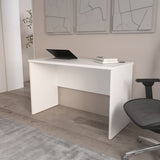FM FURNITURE Rough Rock Minimalist Home Office Work Desk with Cable Management . White B128P283293