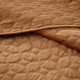 3 Piece Velvet Quilt Set Rust Full/Queen B03597648