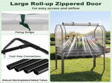 3-in-1 Metal Raised Garden Bed with Mini Greenhouse Cover, Elevated Planter Box - Gray 48993703