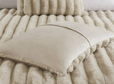 Ultrasoft Faux Fur Ribbed Comforter Set Full/Queen B035P294133