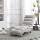 COOLMORE Linen Massage Chaise Lounge Indoor with Remote Control,Ergonomic Electric Massage Long W39539625
