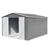 Metal garden sheds 10ftx8ft outdoor storage sheds Grey 32909920