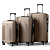 Curved Vertical Stripe 3-in-1 Trolley Case - Champagne Gold 62722767