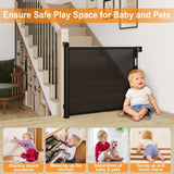2-Pack Retractable Baby Gate, Mesh Dog Gate for Doorways, Extends up to 55" Wide, 33" Tall Child T3210P293757