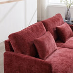 ZUN COOLMORE Mid Century Modern chenille Fabric Loveseat sofa, 2-Seat Upholstered Loveseat Sofa Modern W395P151897