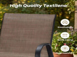Stackable Outdoor Dining Chairs Set of 4, Textilene Patio Chairs with Powder-Coated Metal Frame, T3623P505166