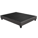 ZUN Contemporary 14 in. Platform Mattress Foundation, King Size Upholstered Bed Frame Base, Dark Gray B011P203586