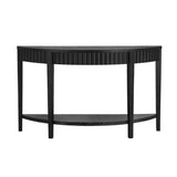 Mirod Elegant Half-Moon Entryway Table with Wood Veneer and Open Shelf A Refined Accent Piece for N760P285986B