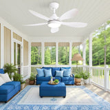 ZUN 42 Inch Ceiling Fan with Light and Remote Cotnrol 6 Speeds DC Reversible Motor W882P221554