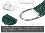12'X12' Dark Green HDPE sunshade sail 47368421