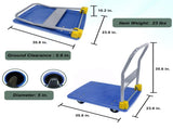 Foldable Platform Push Hand Truck Cart, 880 lbs. Weight Capacity, 2 Swivel Brake Wheels W2916P210410