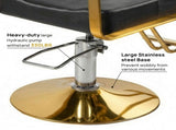 Black & Gold Salon Barber Chair for Hair Stylist with Hydraulic Pump & Thicken Cushion Beauty T6686P605588