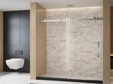 Frameless Single sliding shower door 48 "W x 76" H, 1/4 " Clear Tempered Glass, Explosion W1675P412310