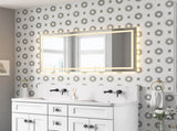 60 x 28 Inch LED Bathroom Mirror with Front and Backlight, Wall Mounted Vanity Mirror with Aluminum W2287P354881