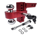 Adjustable Red Trailer Hitch Fits 2" Receiver 6" Drop Solid Tube Hitch 12500 LBS 16289842