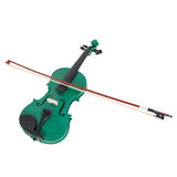 New 4/4 Acoustic Violin Case Bow Rosin Green 31954784