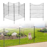 5 Panels Metal Decorative Garden Fence 36", No Dig Animal Dog Barrier, Garden Temporary 88338050