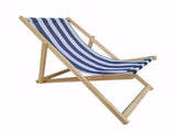 populus wood sling blue Stripe Broad blue Stripe folding chaise lounge 92102208
