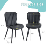 ZUN The Black Minimalist Ergonomic Dining Chair Comes In A Pack of 4, With A Comfortable Design Of W1151P277172