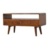 Artisan Furniture Solid Wood Curved Chestnut Media Unit B182P280763
