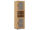 67" Tall Slim Bathroom Storage Cabinet with Fluted Doors, Adjustable Shelf Freestanding Narrow 15082223