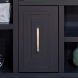 67 inch TV Stand Console for TVs up to 80 inches, No Assembly Required, Black Finish GL-B108P160200