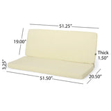 CAROLINA LOVESEAT CUSHION SET, BACK CUSHION AND SEAT CUSHION, CREAM, SET OF 1 N775P270133C