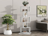 360&deg Rotating Bookshelf with Acrylic Plate, 5-Tier Tall, Floor Rack Simple Bookcase, Modern W409P167480